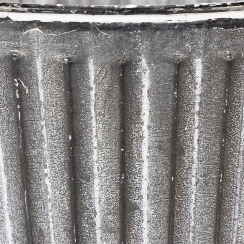 Dekorativ potte til plantning, metalpotte med håndtag, metaldekoration shabby chic Ø21,5 cm | Floristik24.dk