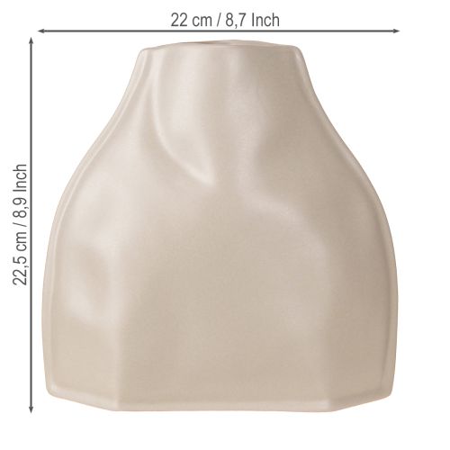 Artikel Dekorativ vase Keramik Grå Moderne Keramik Dekoration 22×9×22,5 cm