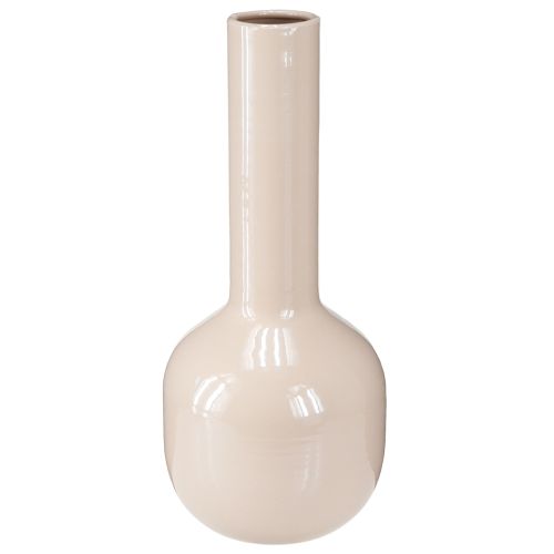 Floristik24 Dekorativ vase metal i brun cappuccino emalje H25,5 cm