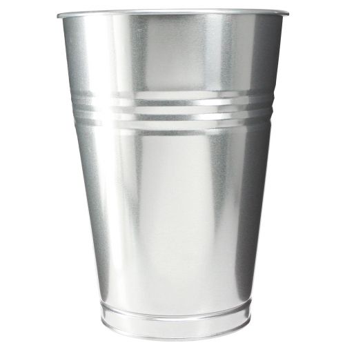 Artikel Dekorativ vase metal konisk høj vase sølv H34cm vase 11L