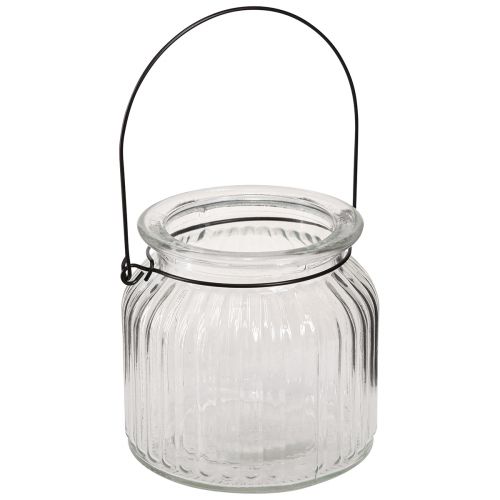 Artikel Dekorativ vase retro glas lanterne håndtag Ø10cm H10cm 2stk