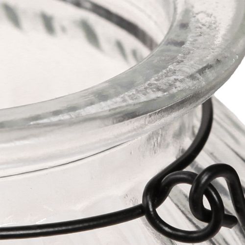 Artikel Dekorativ vase retro glas lanterne håndtag Ø10cm H10cm 2stk