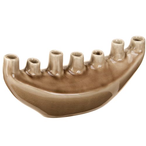 Dekorativ Vase Båd Keramik Vase Brun 23×8,5cm H11cm