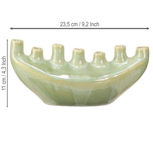 Artikel Dekorativ Vase Båd Keramik Vase Lysegrøn 23×8,5×11cm