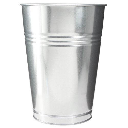 Artikel Dekorativ vase til tør dekoration metalvase sølv H30cm 7,5l
