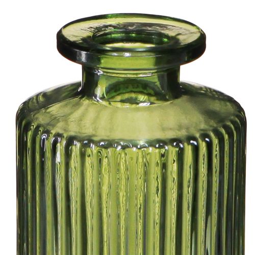 Artikel Dekorative vaser grønne minivaser glas retro Ø5cm H13cm 6 stk