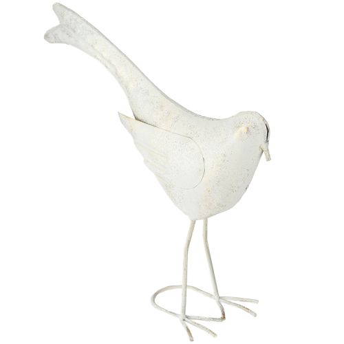 Artikel Dekorativ Fugle Metal Dekorativ Figur Vintage hvidguld 35x32,5 cm