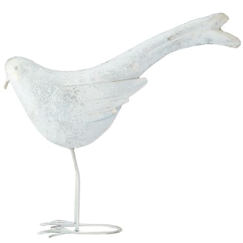 Artikel Dekorativ Fugle Metal Dekorativ Figur Vintage hvidguld 35x32,5 cm