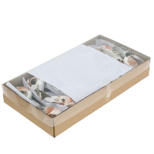 Floristik24 Dekorativ fugl til at klæbe brun 10 cm 12stk