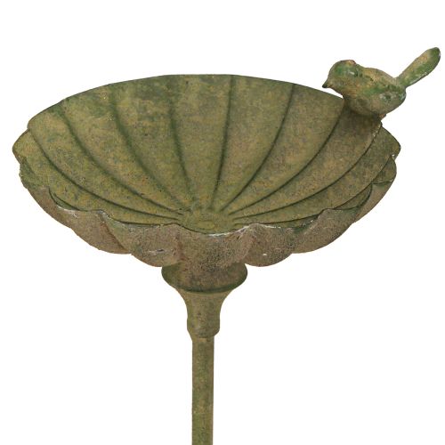 Artikel Dekorativ Fuglebadeskål Metal Antik Grøn Ø16,5cm H34,5cm