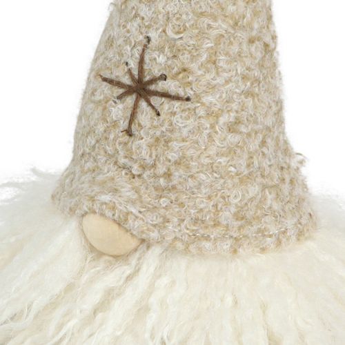 Artikel Dekorativ nissehue lavet af filt borddekoration brun beige H28cm 2 stk