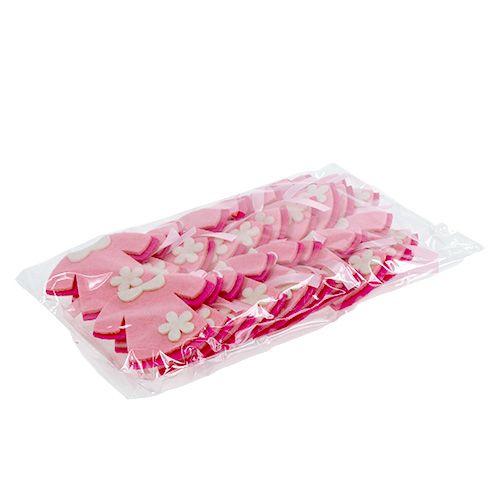 Artikel Fødselsdekoration filtkjole pink 7cm 20 stk