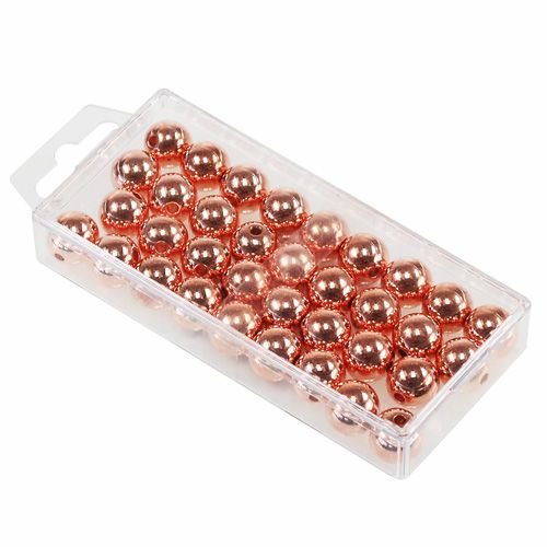 Artikel Dekorative perler kobber metallic 14mm 35 stk