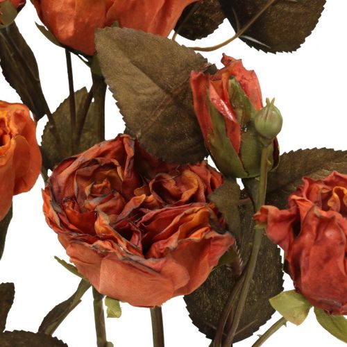 Floristik24 Dekorative roser buket kunstige blomster rose buket orange 45cm 3 stk