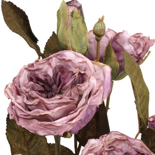 Deco rosenbuket kunstige blomster rosenbuket violet 45cm 3stk