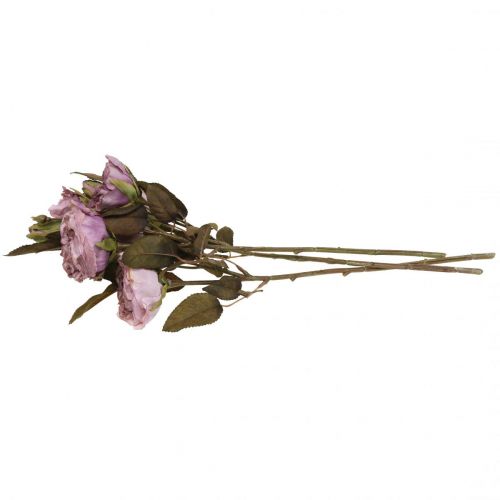 Floristik24 Deco rosenbuket kunstige blomster rosenbuket violet 45cm 3stk