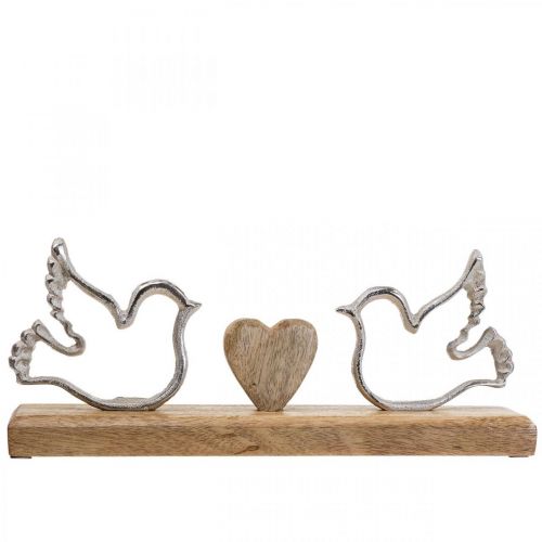 Dekorativ udstilling hjerte og duer bryllup dekoration 30×5×12cm