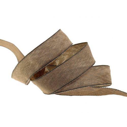 Floristik24 Dekorationsbånd brun 25mm 20m