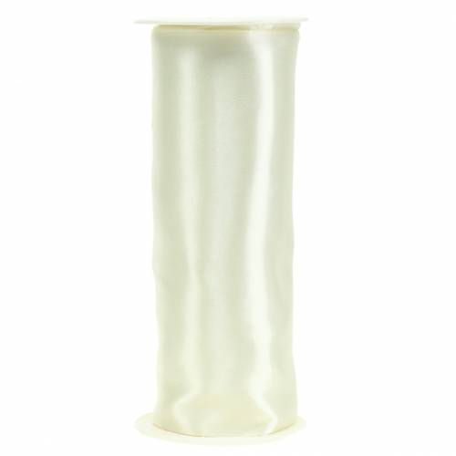 Floristik24 Satinbånd bordbånd creme 200mm 10m