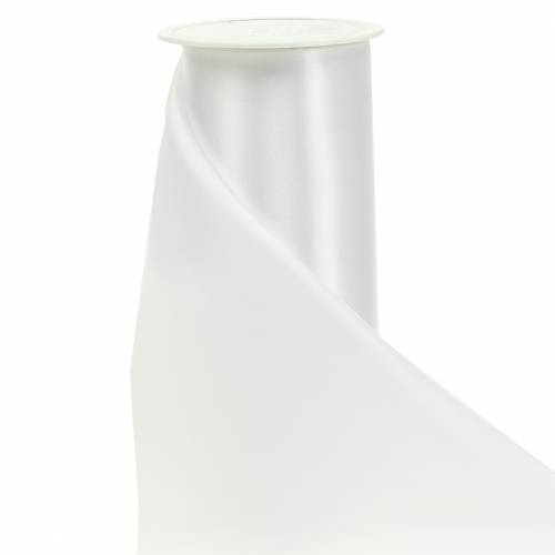 Floristik24 Satinbånd bordbånd hvid 200mm 10m