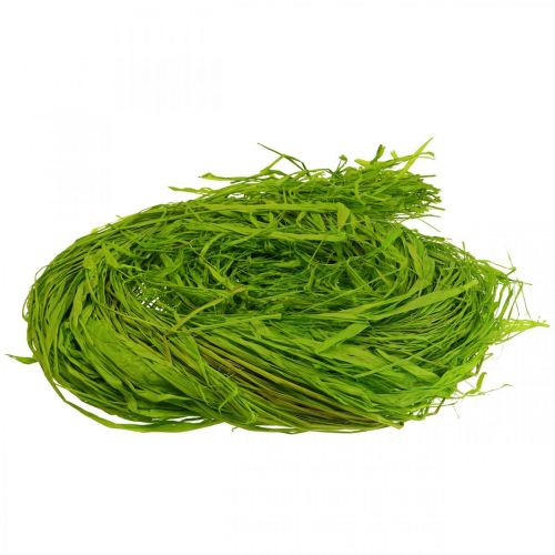 Floristik24 Dekorativ raffia til fremstilling af naturlig raffia raffia æblegrøn 200g