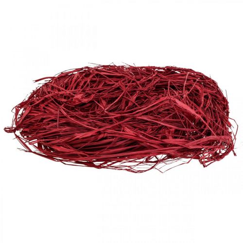 Floristik24 Dekorativ raffia til fremstilling af naturlig raffia raffia rød 200g