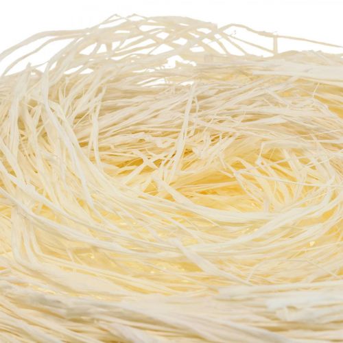 Artikel Dekorativ bast til brugskunst Raffia bast naturbast bleget 200g