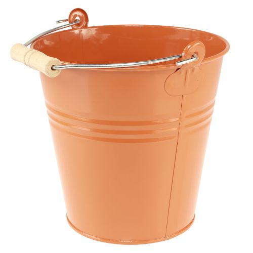 Floristik24 Dekorativ spand metal plantekasse orange brun Ø22cm H21,5cm 6L