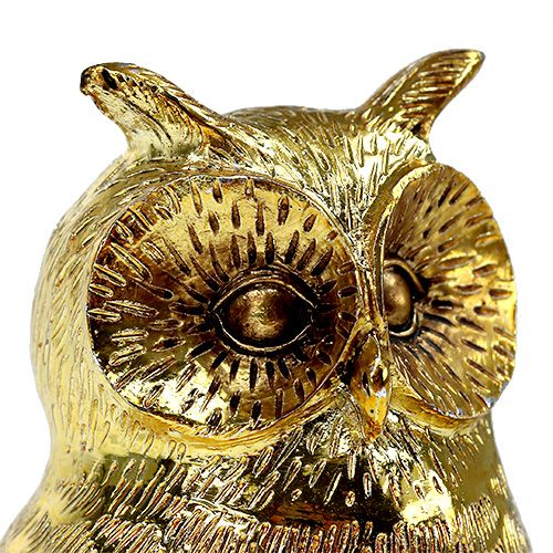 Floristik24 Dekorativ ugle guld, skinnende 12 cm 4stk