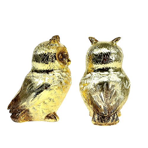 Floristik24 Dekorativ ugle guld, skinnende 12 cm 4stk