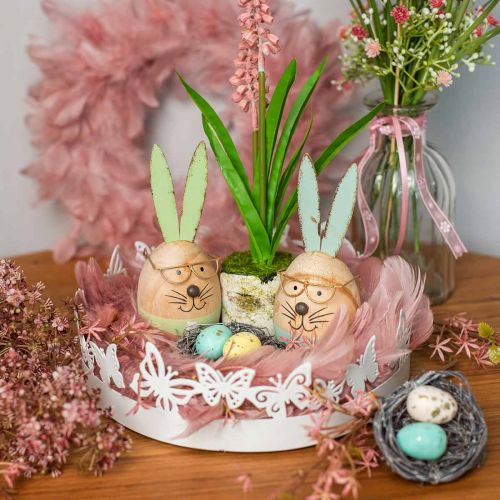 Floristik24 Deco fjerkrans stor gammel pink påskepynt Ø24cm ægte fjer