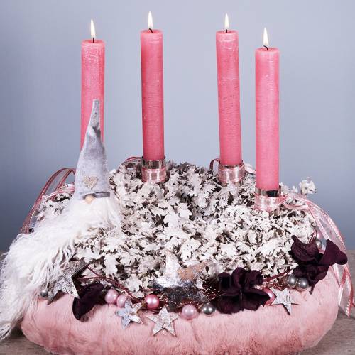 Floristik24 Dekorativ pelsbånd lyserød 15 cm x 200 cm