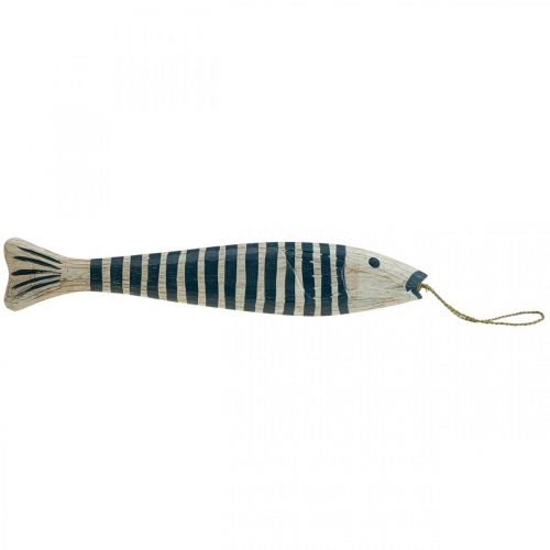 Floristik24 Deco fisketræ Træfisk til at hænge op Mørkeblå H57,5cm