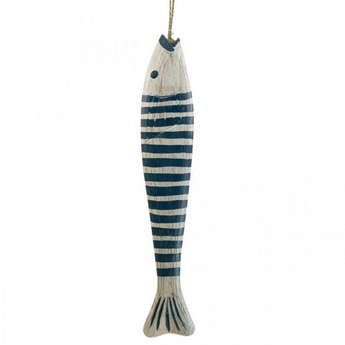 Deco fisketræ Træfisk til at hænge op Mørkeblå H57,5cm