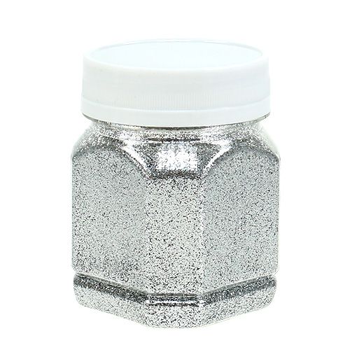 Floristik24 Dekorativ glitter sølv 115g