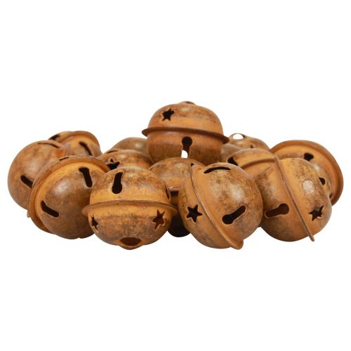Artikel Dekorationsklokker metal juleklokker dekorative rust 2cm 24 stk