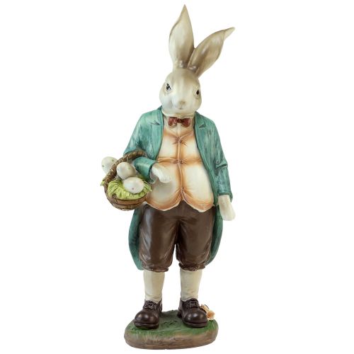 Floristik24 Dekorativ kanin kanin mand kurv påskeæg dekorativ figur H39cm