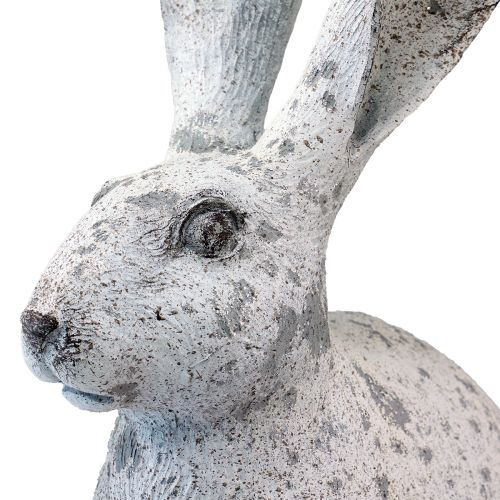 Floristik24 Dekorativ Kanin Siddende Shabby Chic Hvid Dekorativ Figur H46,5cm