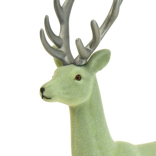 Artikel Dekorativ hjorte rensdyr dekorativ figur julegrøn grå H37cm