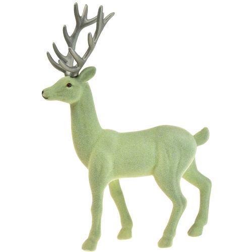 Artikel Dekorativ hjorte rensdyr dekorativ figur julegrøn grå H37cm