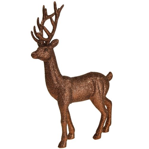 Artikel Deco hjorte rensdyr kobber dekorationsfigur glitter H37cm