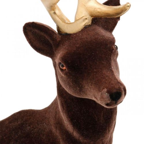 Floristik24 Deco hjorte stor brun guld dekorationsfigur Jul 40cm