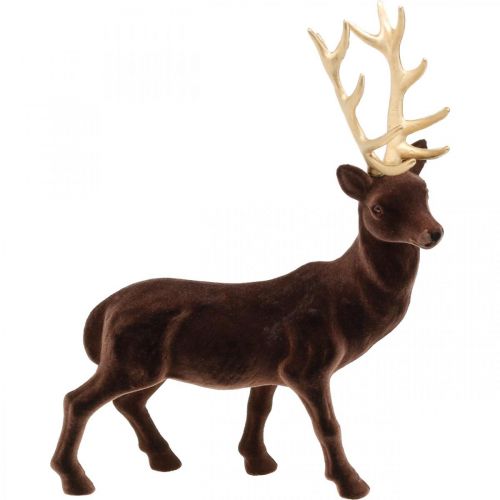 Floristik24 Deco hjorte stor brun guld dekorationsfigur Jul 40cm