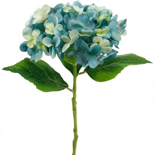 Artikel Dekorativ hortensia blå kunstig blomst Kunstig haveblomst H35cm