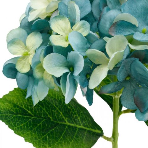 Artikel Dekorativ hortensia blå kunstig blomst Kunstig haveblomst H35cm