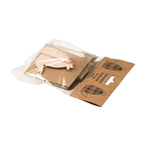 Artikel Pyntekylling honeycomb papir hvid orange 5,5×3,5×6cm 6 stk
