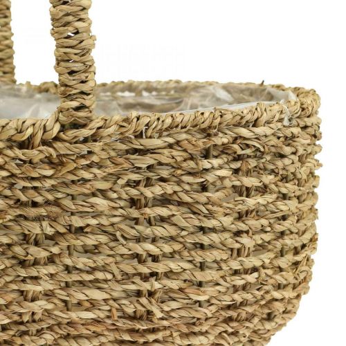 Floristik24 Dekorativ kurv med hank plantekurv blomsterkurv 23×31×37cm