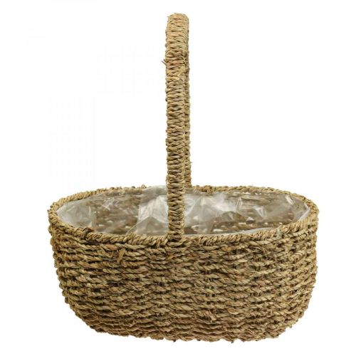 Floristik24 Dekorativ kurv med hank plantekurv blomsterkurv 23×31×37cm
