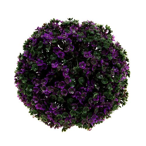 Floristik24 Dekorativ kugle lilla lavet af blomster plantekugle kunstig Ø15cm 1stk