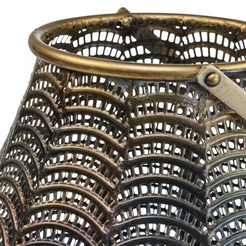 Floristik24 Dekorativ Lanterne Lanterne Lysestage Metal Ø26cm H40,5cm